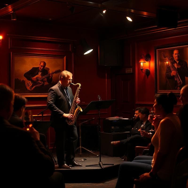 Musicians performing at an intimate venue